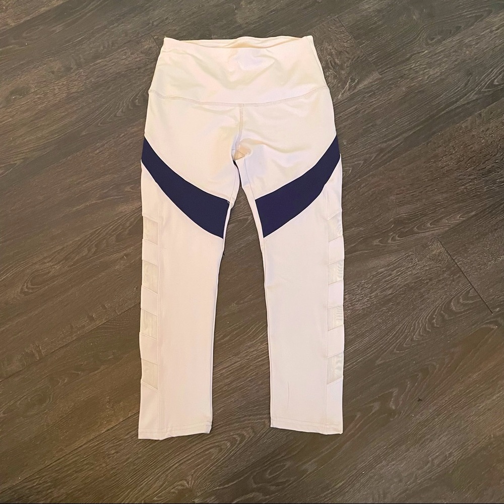 BSP White and Navy Leggings Small